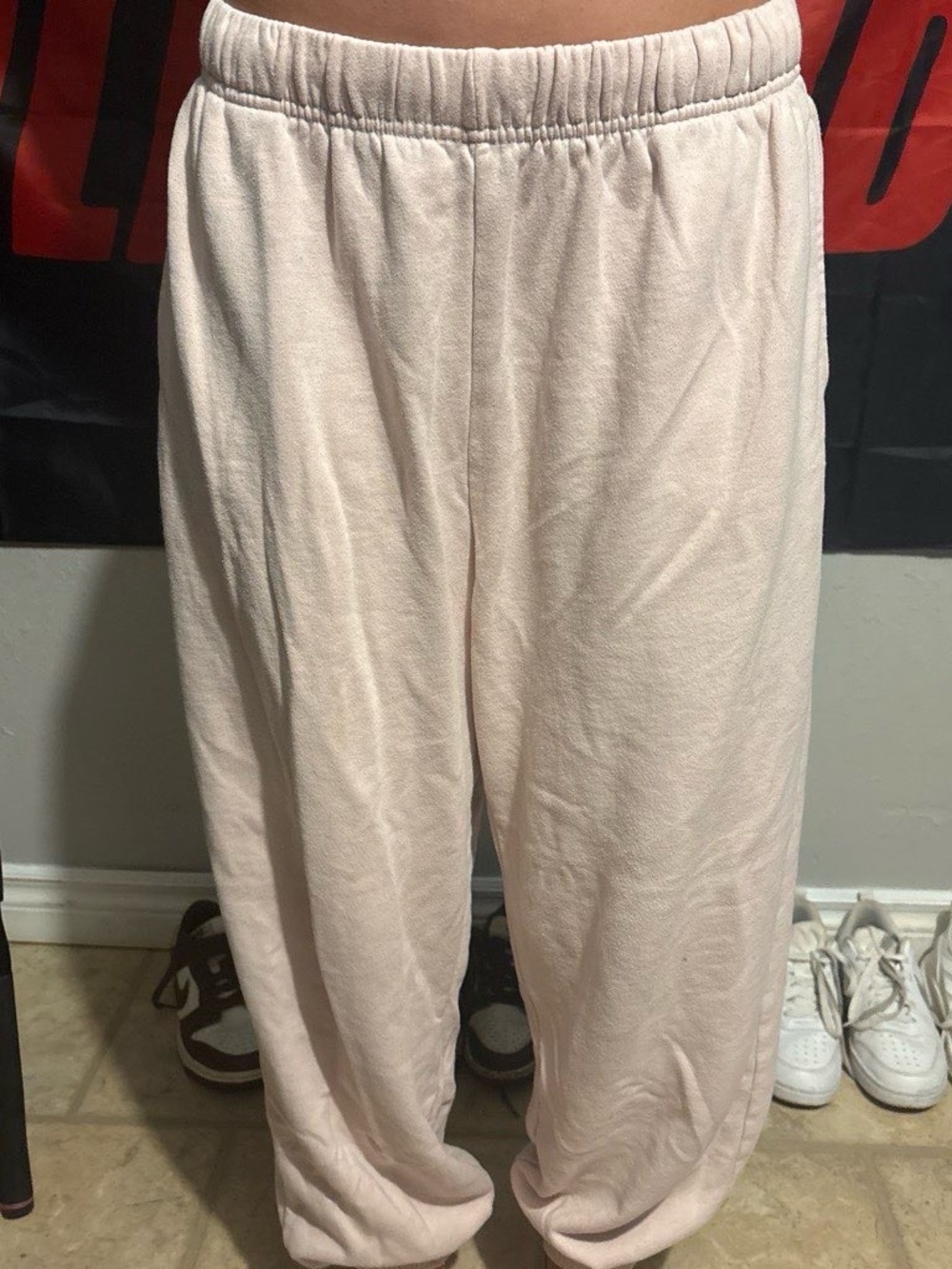 Garage Light Pink Fleece Sweatpants